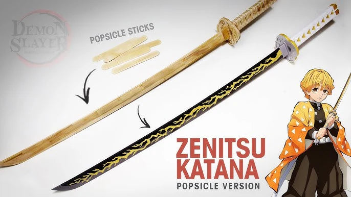 Zenitsu Fully assembled 104cm wooden katana (Heavy Quality)
